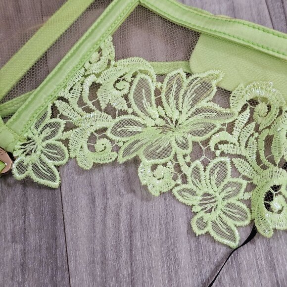 NWT Honey Birdette Amelie Lime Garter Belt Suspender Size M - Picture 5 of 5